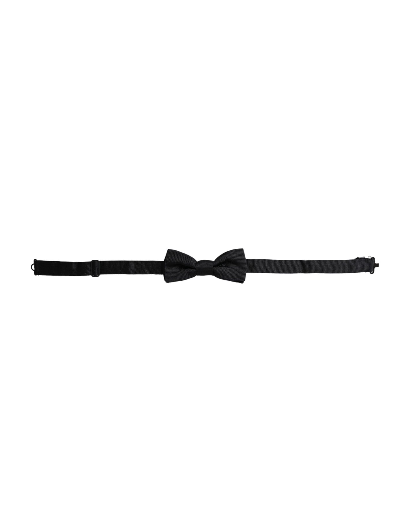 Dolce & Gabbana Black Silk Adjustable Neck Men Bow Tie Dolce & Gabbana