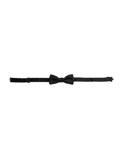 Dolce & Gabbana Black Silk Adjustable Neck Men Bow Tie Dolce & Gabbana