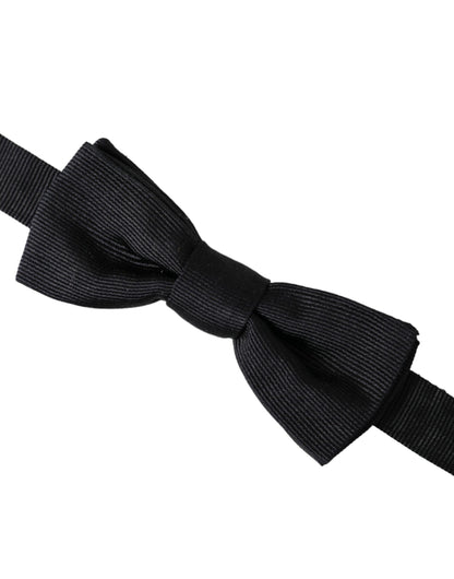 Dolce & Gabbana Black Silk Adjustable Neck Men Bow Tie Dolce & Gabbana