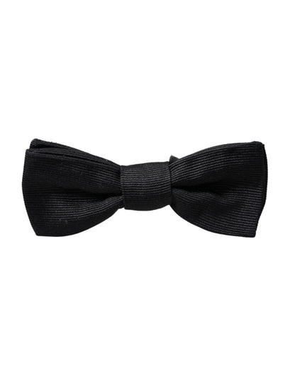 Dolce & Gabbana Black Silk Adjustable Neck Men Bow Tie Dolce & Gabbana