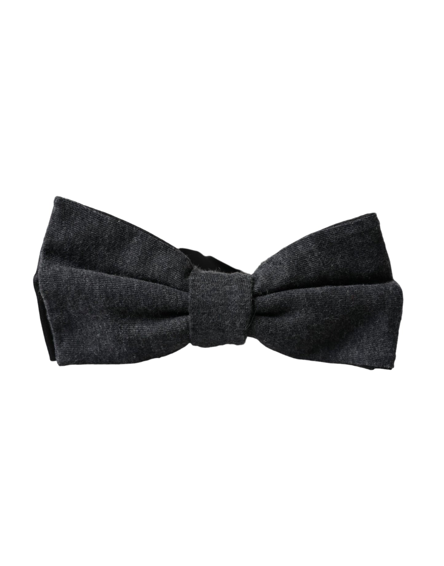 Dolce & Gabbana Dark Gray Silk Adjustable Neck Men Bow Tie Dolce & Gabbana