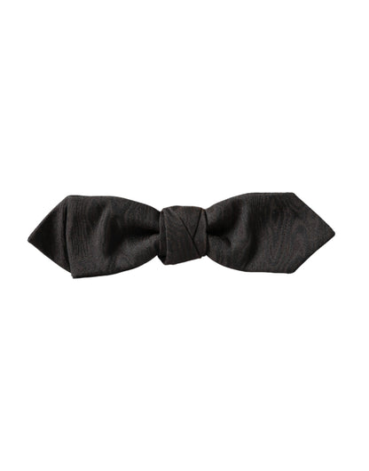 Dolce & Gabbana Black Silk Adjustable Neck Men Bow Tie Dolce & Gabbana