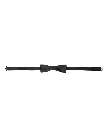 Dolce & Gabbana Black Silk Adjustable Neck Men Bow Tie Dolce & Gabbana