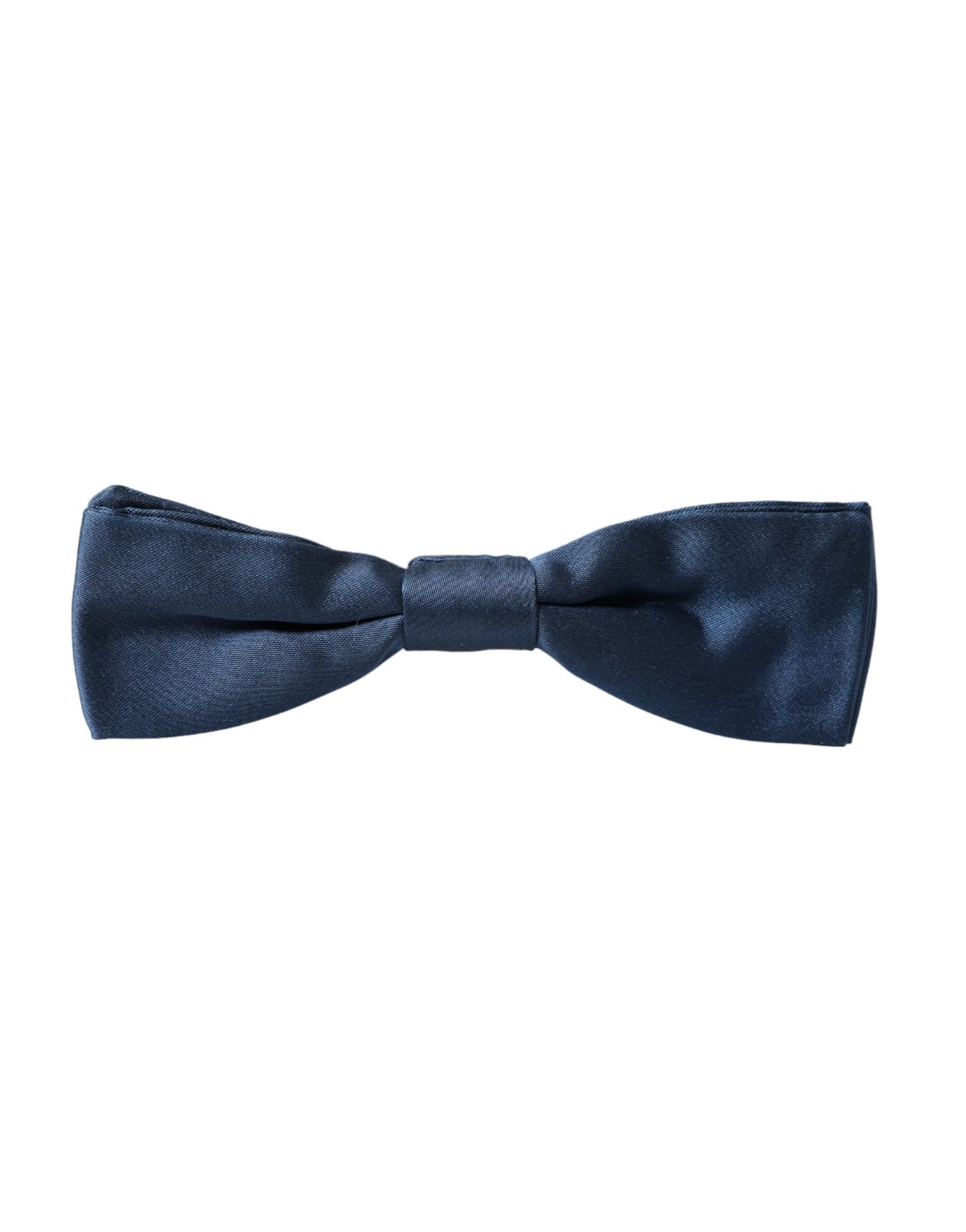 Dolce & Gabbana Blue Satin Silk Adjustable Neck Men Bow Tie Dolce & Gabbana