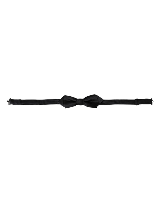 Dolce & Gabbana Black Silk Adjustable Neck Men Bow Tie Dolce & Gabbana