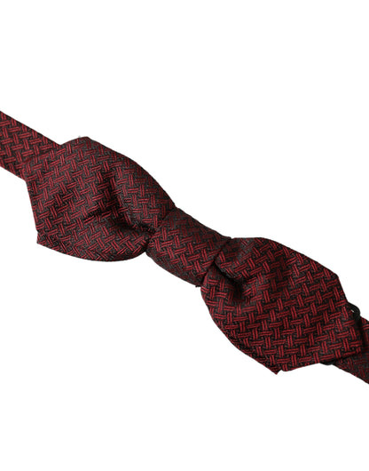 Dolce & Gabbana Red Silk Fantasy Adjustable Neck Men Bow Tie Dolce & Gabbana