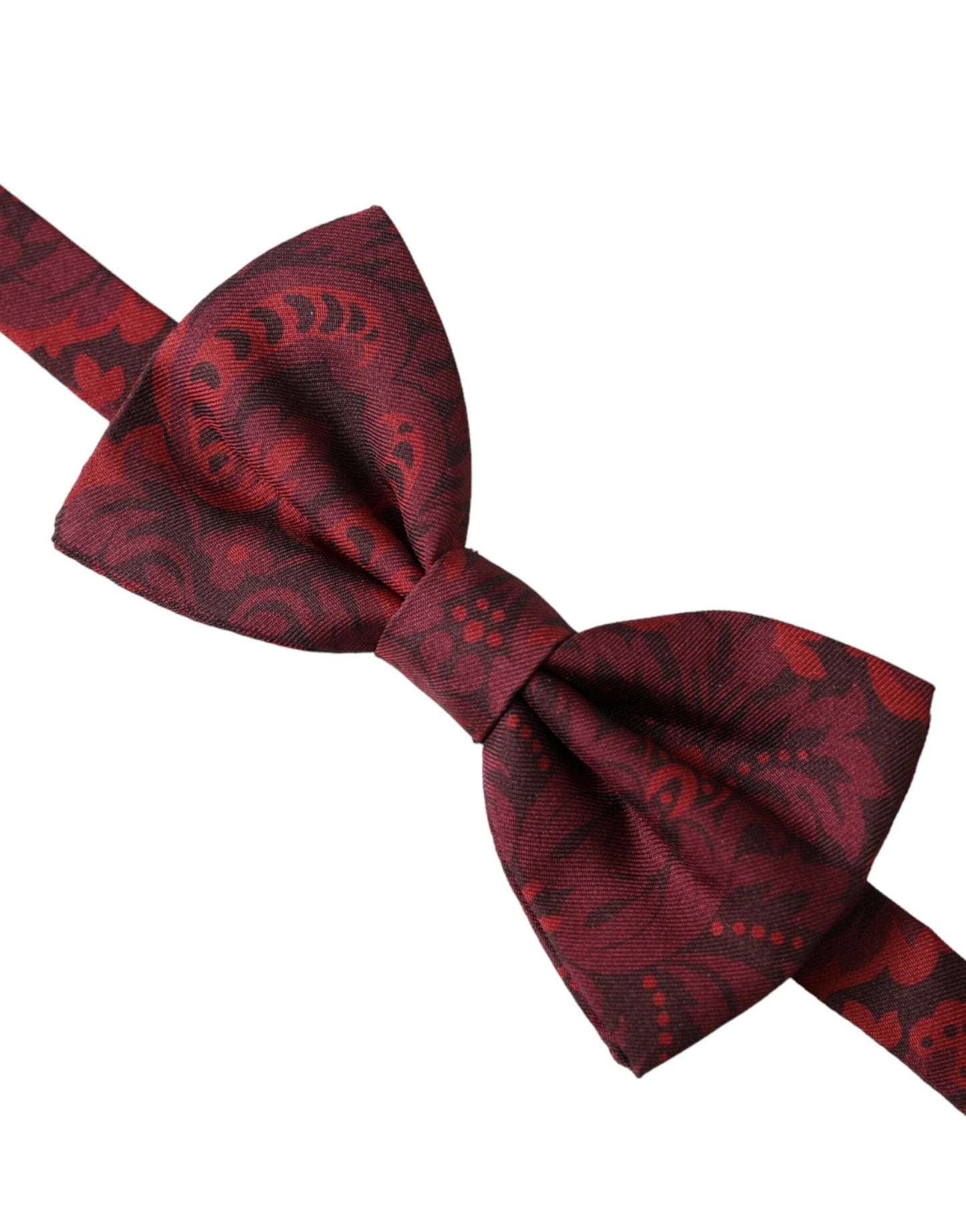 Dolce & Gabbana Red Silk Floral Adjustable Neck Men Bow Tie Dolce & Gabbana