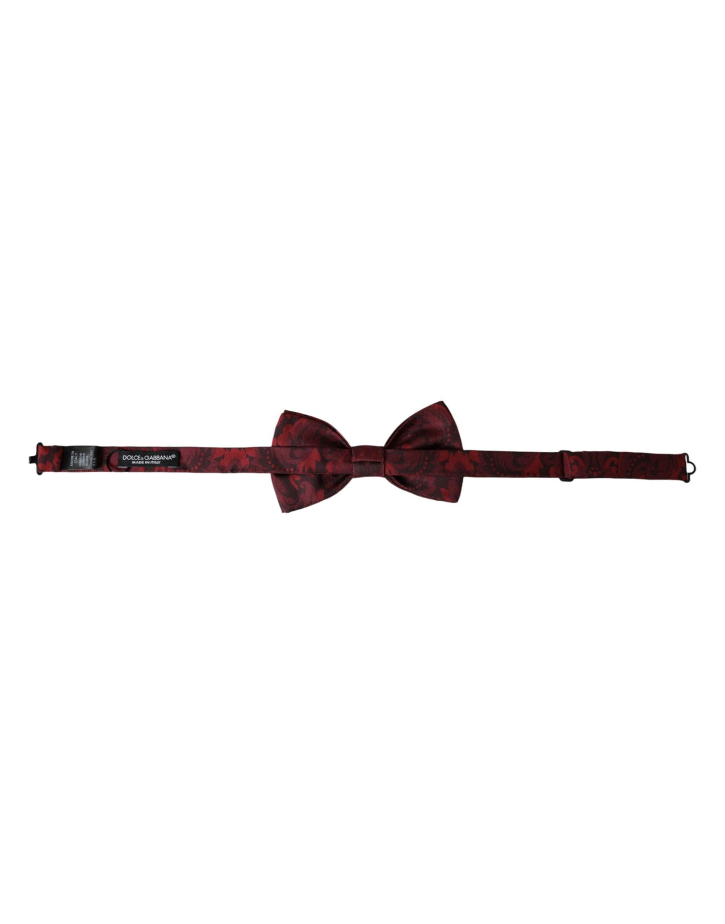 Dolce & Gabbana Red Silk Floral Adjustable Neck Men Bow Tie Dolce & Gabbana