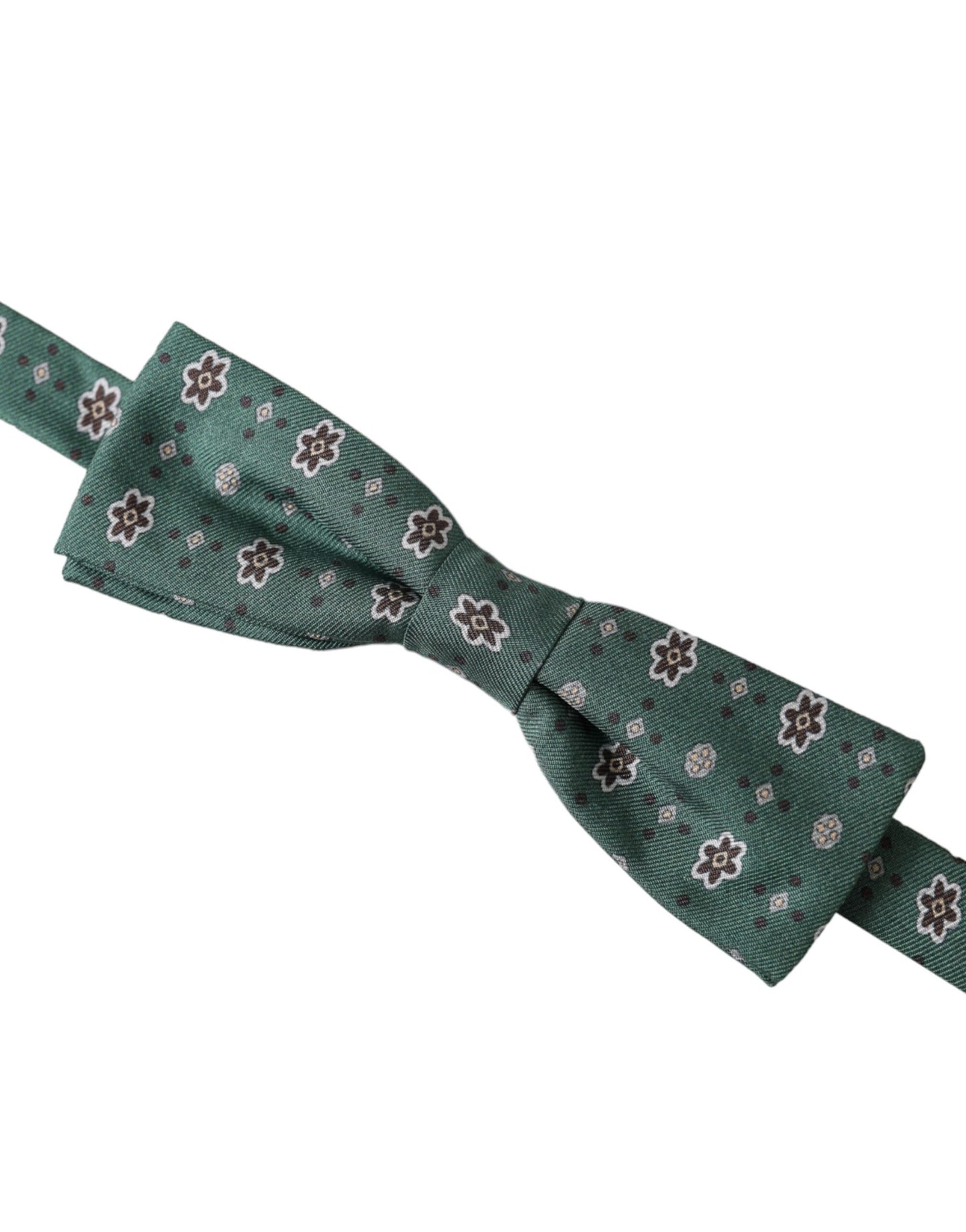 Dolce & Gabbana Mint Green Floral Adjustable Neck Men Bow Tie Dolce & Gabbana