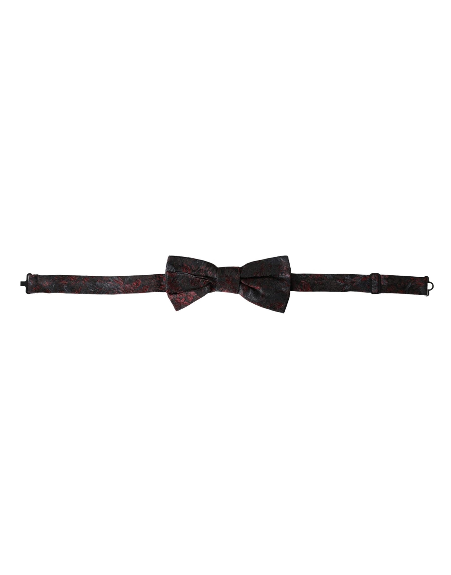 Dolce & Gabbana Red Black Floral Adjustable Neck Men Bow Tie Dolce & Gabbana