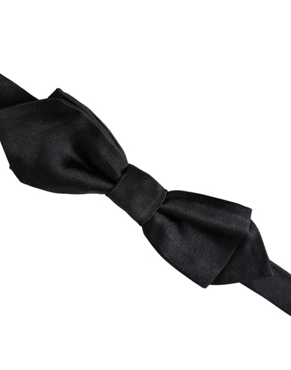 Dolce & Gabbana Black Silk Adjustable Neck Men Bow Tie Dolce & Gabbana