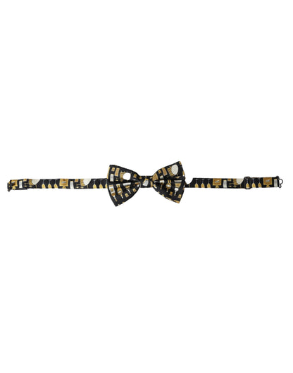 Dolce & Gabbana Black Silk Cocktail Adjustable Neck Men Bow Tie Dolce & Gabbana