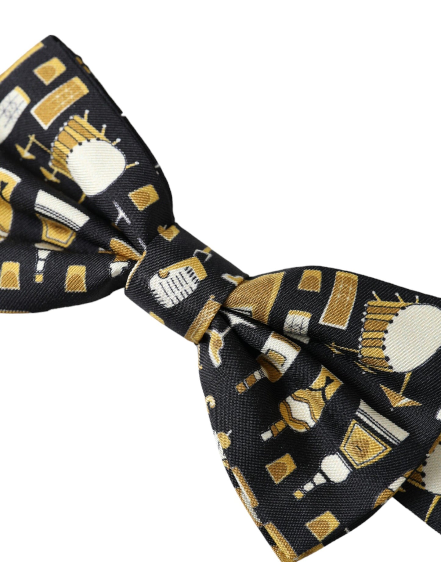 Dolce & Gabbana Black Silk Cocktail Adjustable Neck Men Bow Tie Dolce & Gabbana