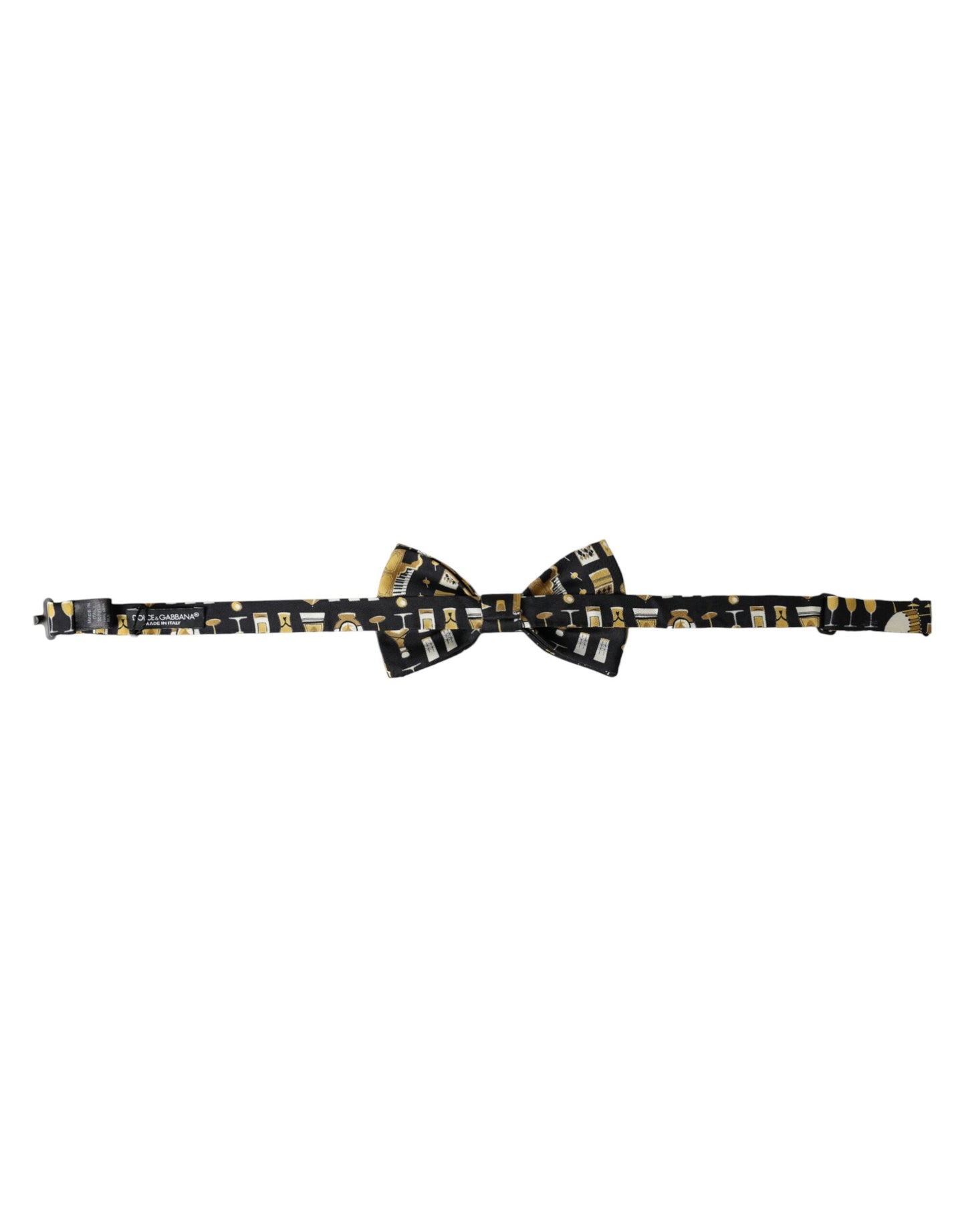 Dolce & Gabbana Black Silk Cocktail Adjustable Neck Men Bow Tie Dolce & Gabbana