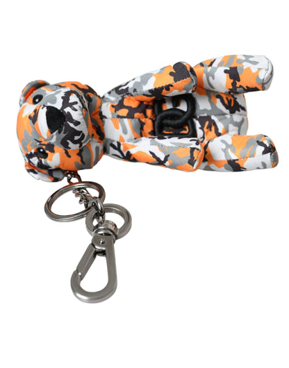 Dolce & Gabbana Multicolor Camouflage Animal Silhouette Keychain Keyring Dolce & Gabbana