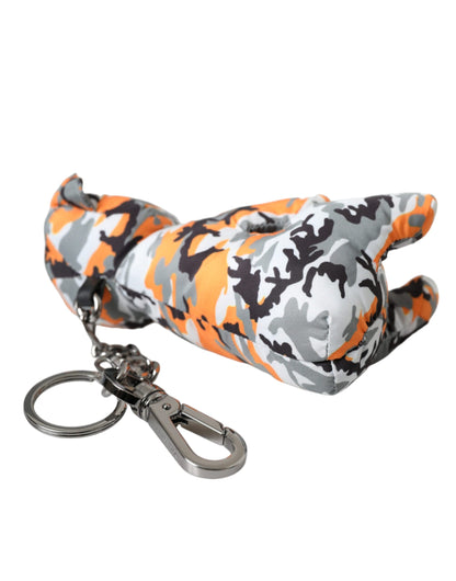 Dolce & Gabbana Multicolor Camouflage Animal Silhouette Keychain Keyring Dolce & Gabbana