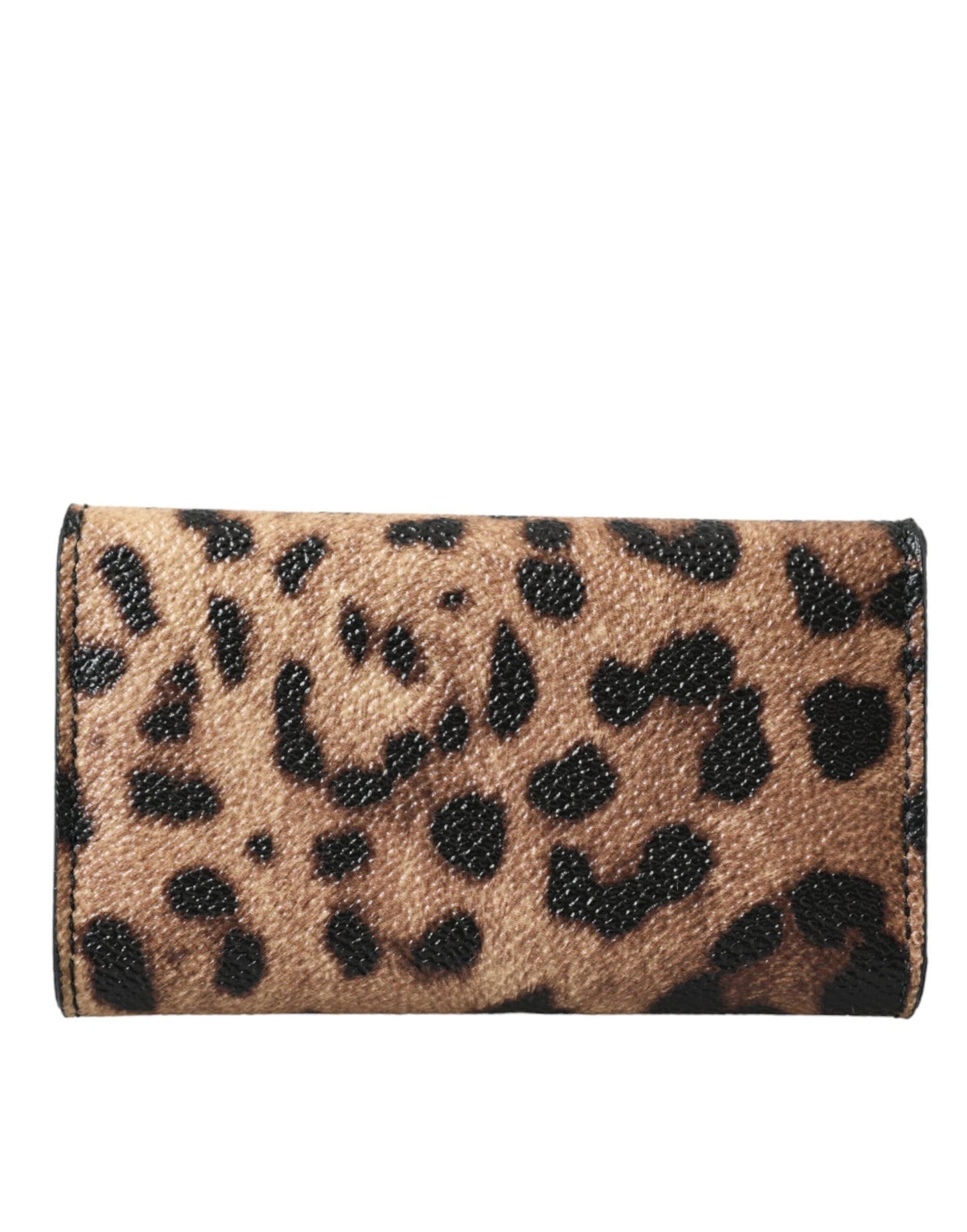 Dolce & Gabbana Brown Leopard PVC Pouch Key Holder Case Keyring Dolce & Gabbana