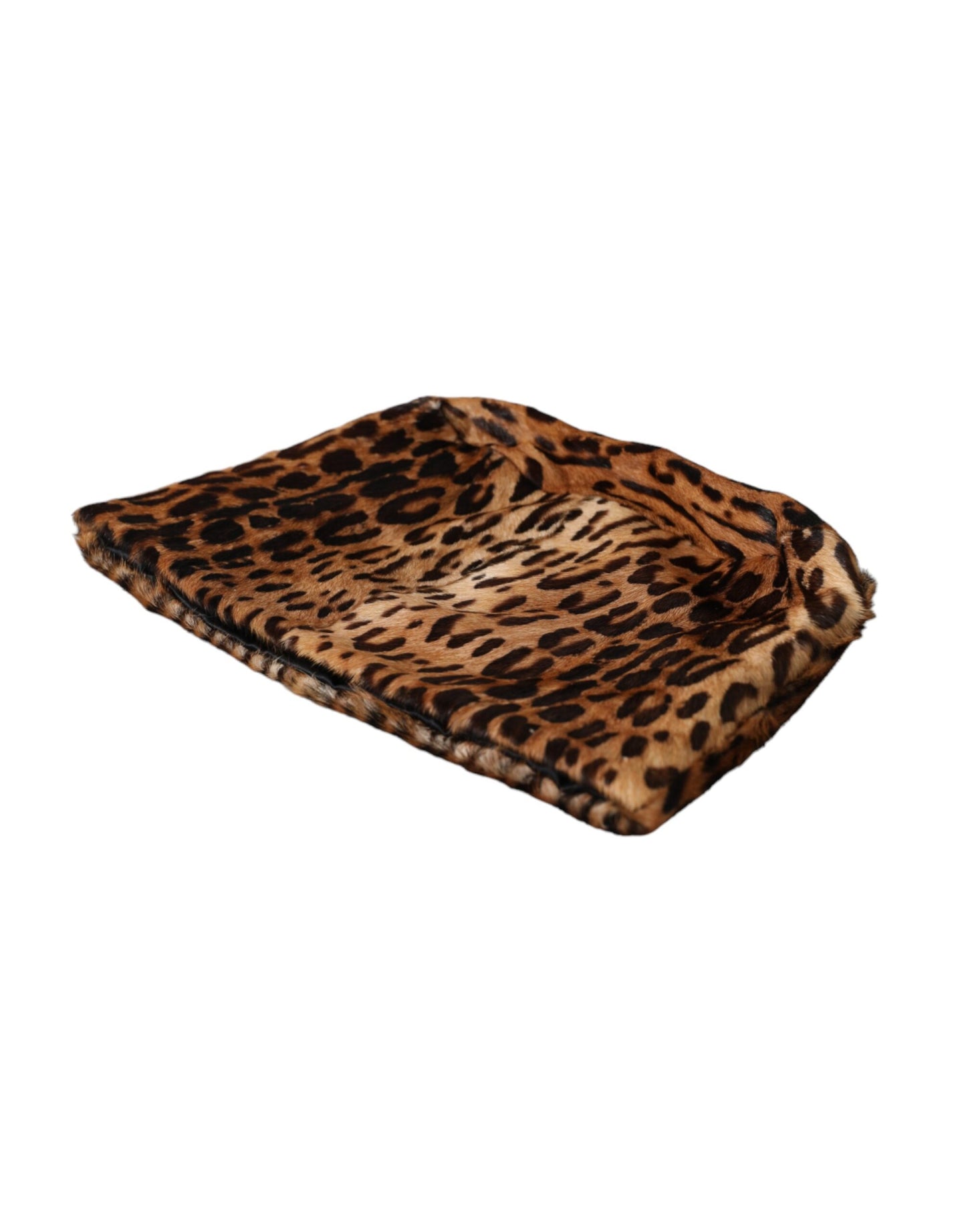 Dolce & Gabbana Brown Leopard Fur Women Bucket Hat Dolce & Gabbana