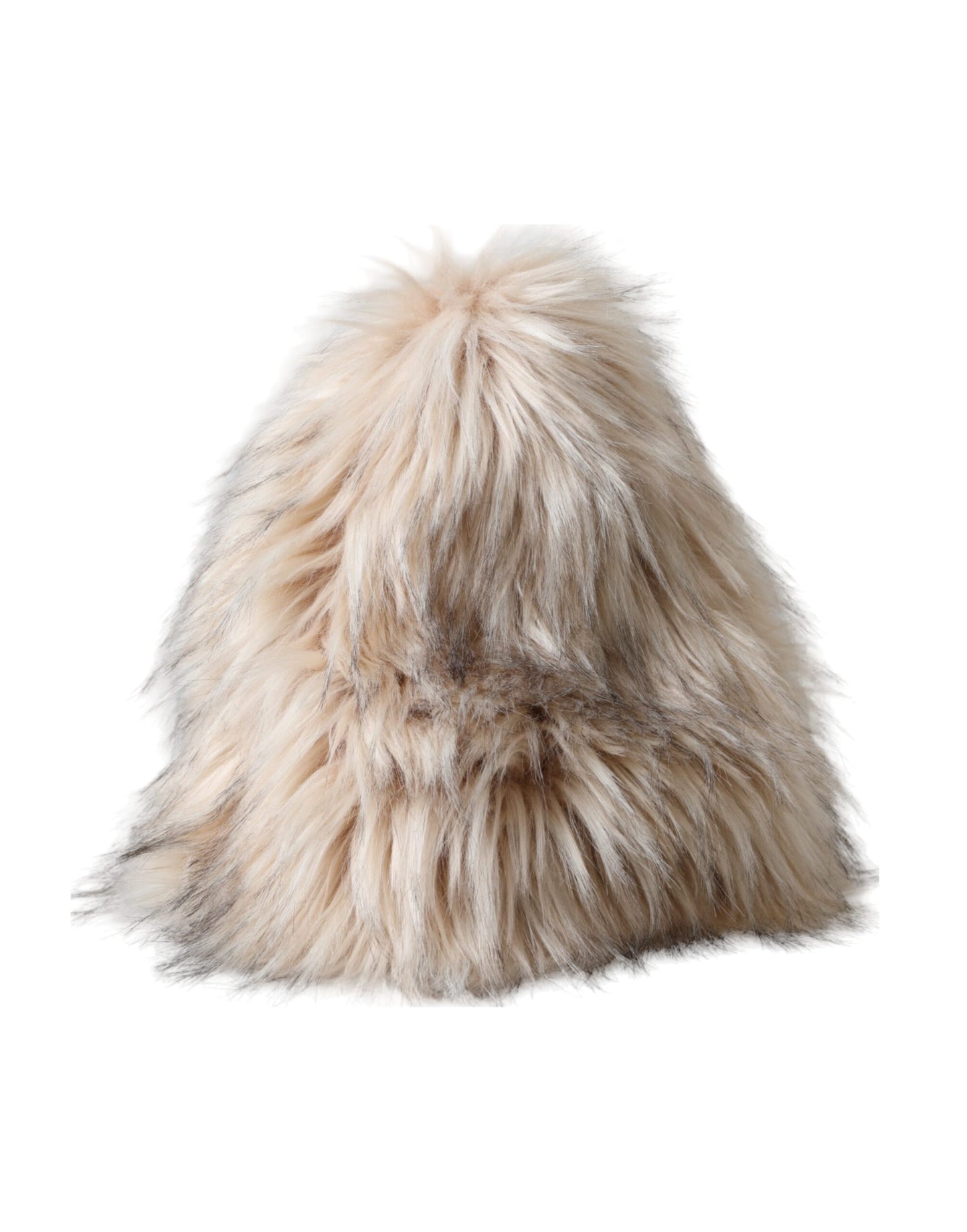 Dolce & Gabbana Beige Acrylic Fur Women Bucket Hat Dolce & Gabbana