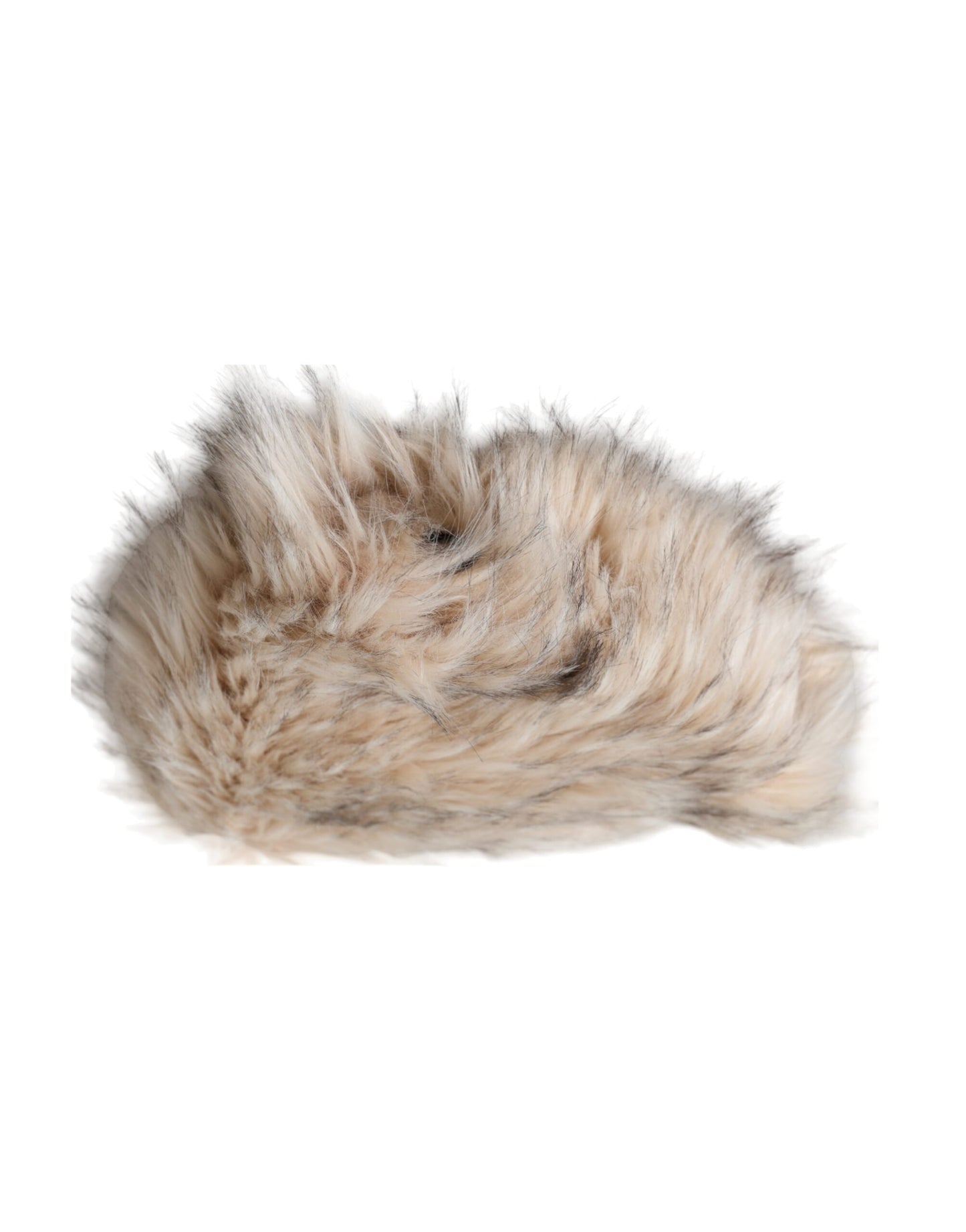 Dolce & Gabbana Beige Acrylic Fur Women Bucket Hat Dolce & Gabbana