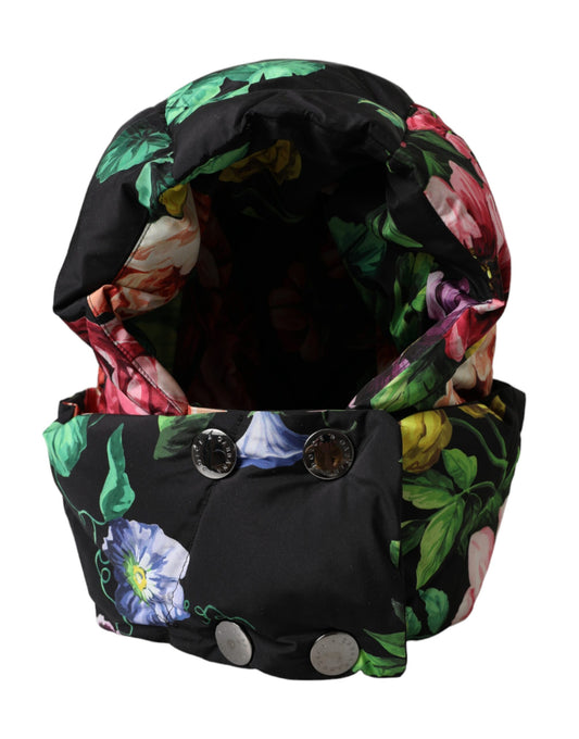 Dolce & Gabbana Black Floral Print Whole Head Wrap Hat Dolce & Gabbana