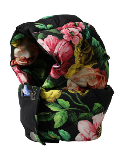 Dolce & Gabbana Black Floral Print Whole Head Wrap Hat Dolce & Gabbana