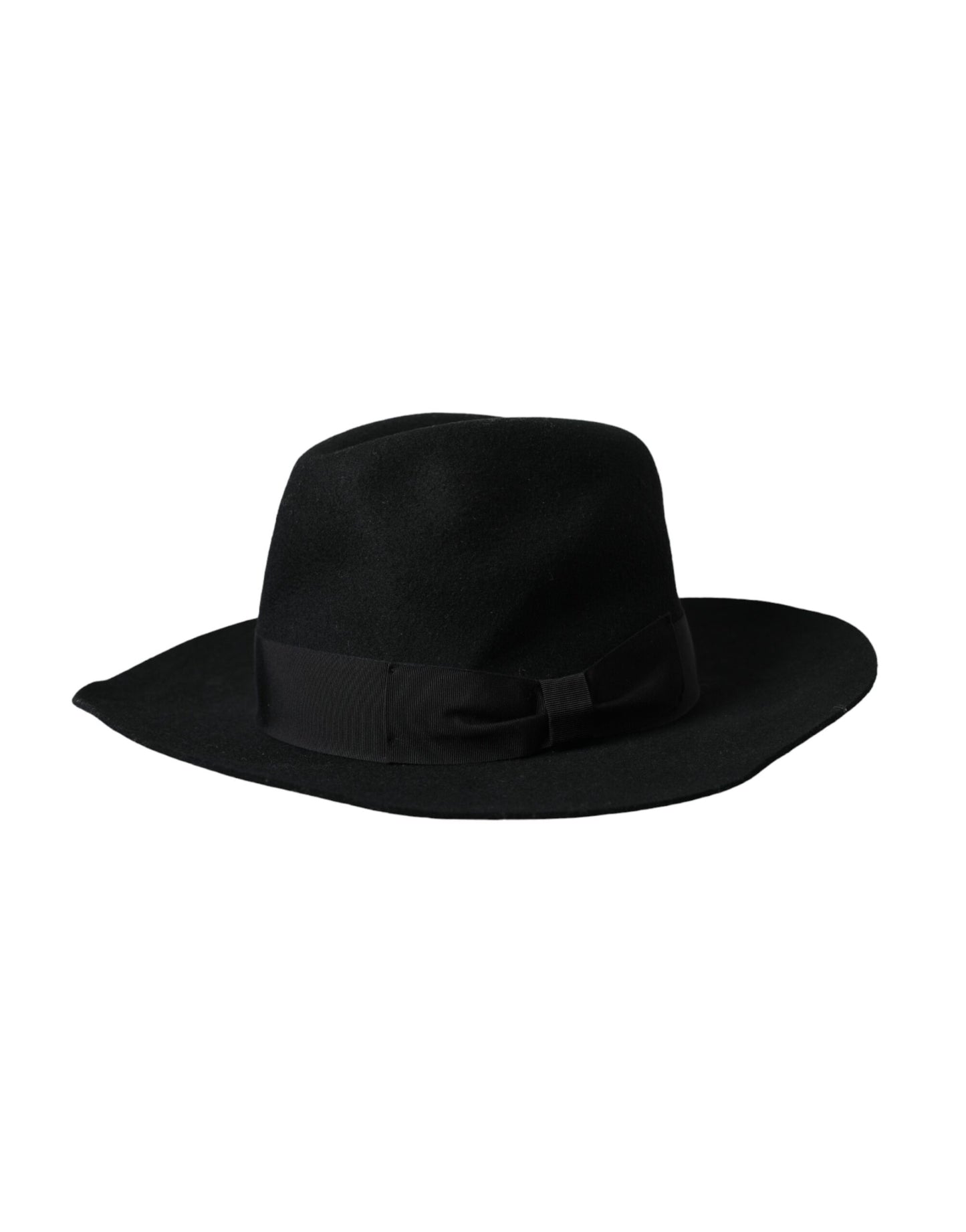 Dolce & Gabbana Black Rabbit Fedora Trilby Women Hat Dolce & Gabbana