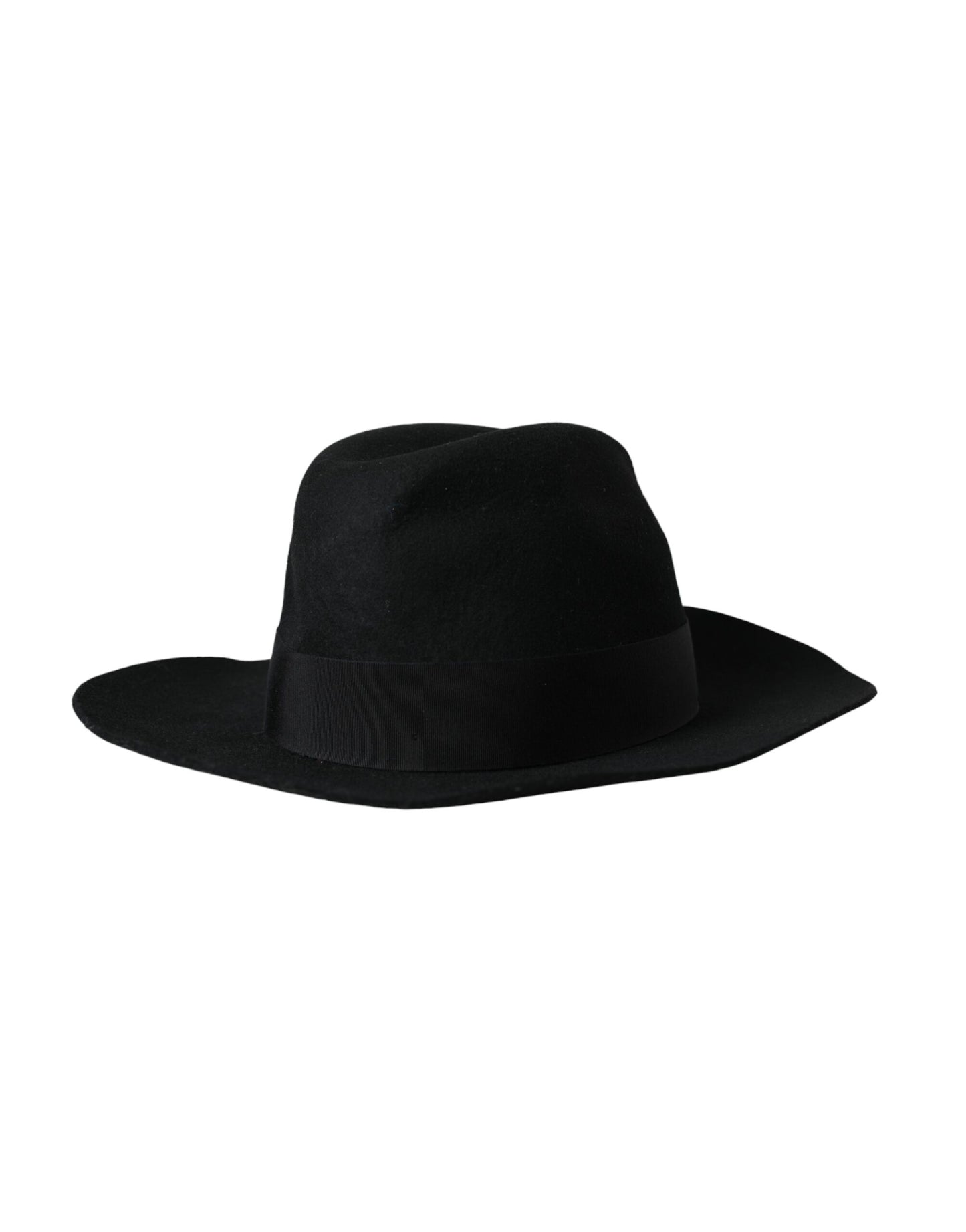 Dolce & Gabbana Black Rabbit Fedora Trilby Women Hat Dolce & Gabbana