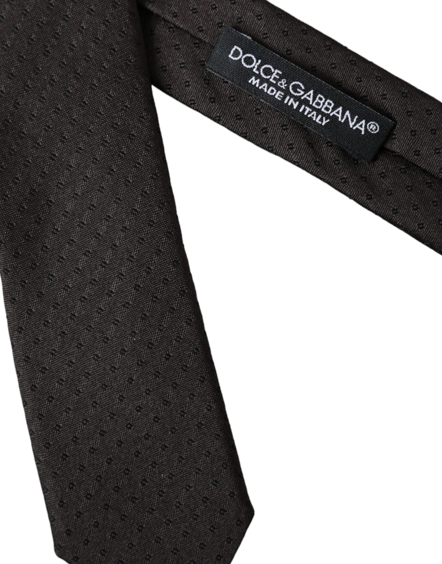 Dolce & Gabbana Black Patterned Silk Adjustable Men Tie Dolce & Gabbana