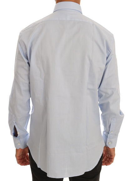 Cavalli Light Blue Cotton Dress Shirt Cavalli