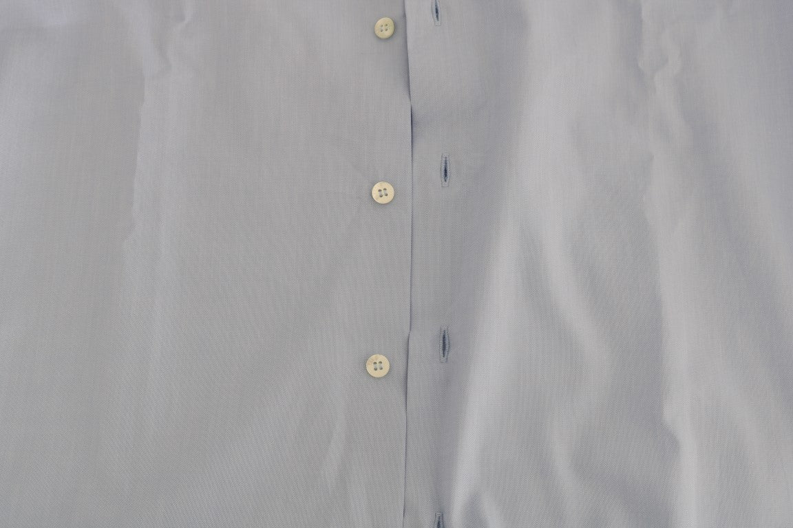 Cavalli Light Blue Cotton Dress Shirt Cavalli