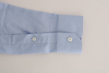 Cavalli Light Blue Cotton Dress Shirt Cavalli