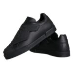 Dolce & Gabbana Black Leather Slip On Low Top Sneakers Shoes Dolce & Gabbana