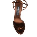 Dolce & Gabbana Bronze Ankle Strap Stiletto High Heels Sandals Shoes Dolce & Gabbana