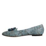 Dolce & Gabbana Blue Lace Crystal Ballet Flats Loafers Shoes Dolce & Gabbana