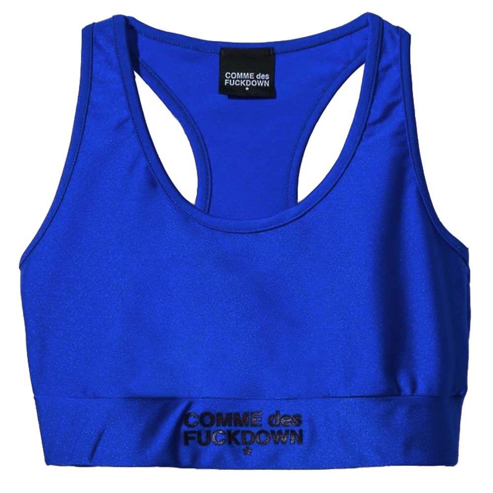 Comme Des Fuckdown Blue Nylon Tops & T-Shirt Comme Des Fuckdown