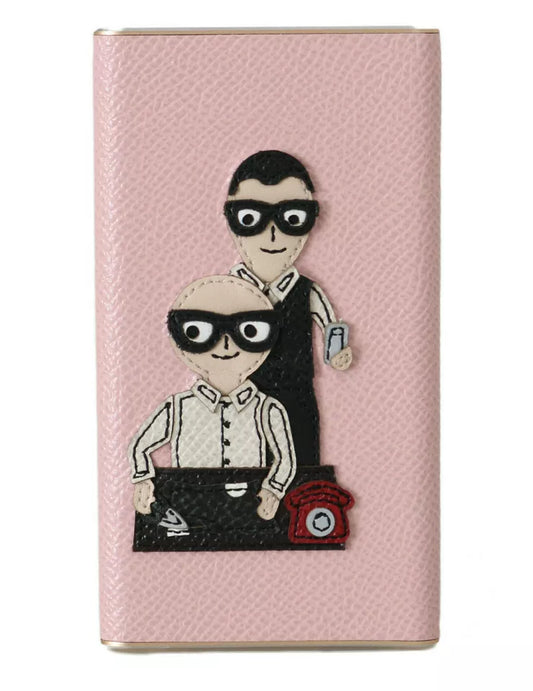 Dolce & Gabbana Chic Pink Leather Power Bank Dolce & Gabbana