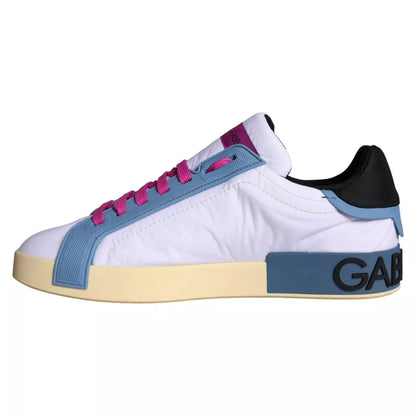 Dolce & Gabbana Multicolor Leather Low Top Sneakers Men Shoes Dolce & Gabbana