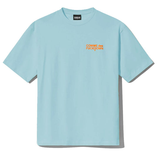 Comme Des Fuckdown Light Blue Cotton T-Shirt Comme Des Fuckdown