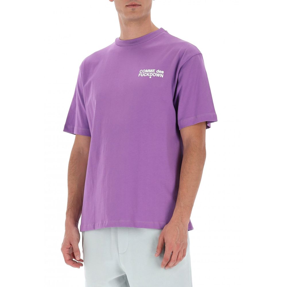 Comme Des Fuckdown Purple Cotton T-Shirt Comme Des Fuckdown