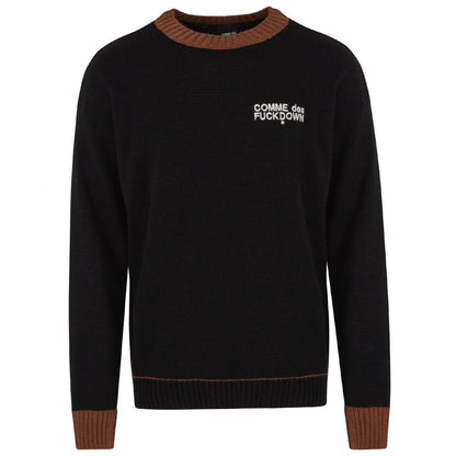 Comme Des Fuckdown Black Acrylic Sweater Comme Des Fuckdown