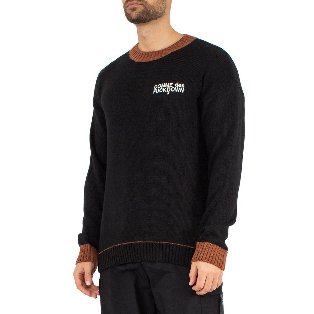 Comme Des Fuckdown Black Acrylic Sweater Comme Des Fuckdown