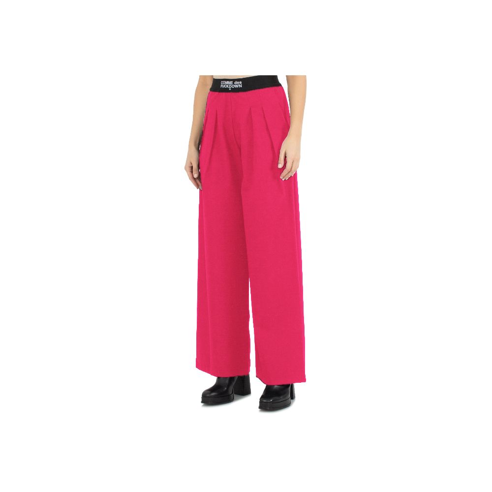 Comme Des Fuckdown Fuchsia Polyester Jeans & Pant Comme Des Fuckdown