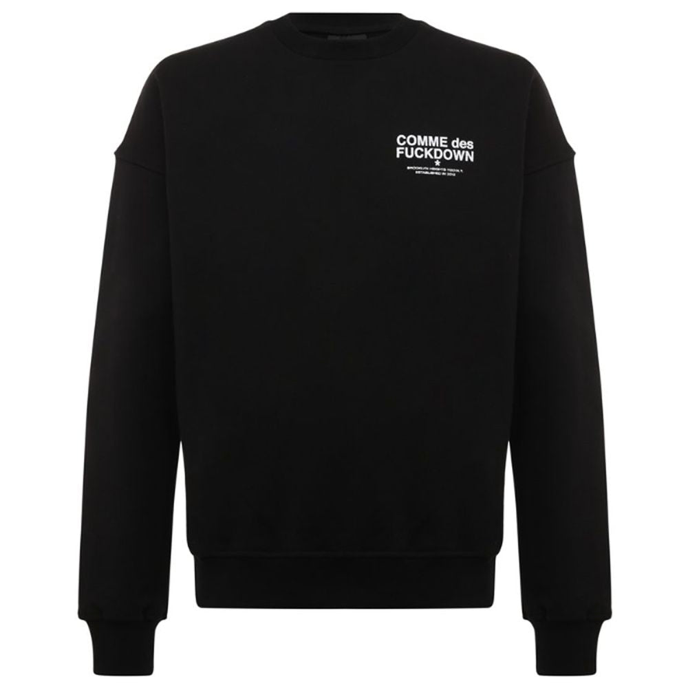 Comme Des Fuckdown Black Cotton Sweater Comme Des Fuckdown