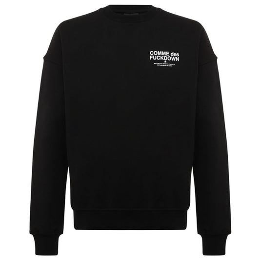 Comme Des Fuckdown Black Cotton Sweater Comme Des Fuckdown