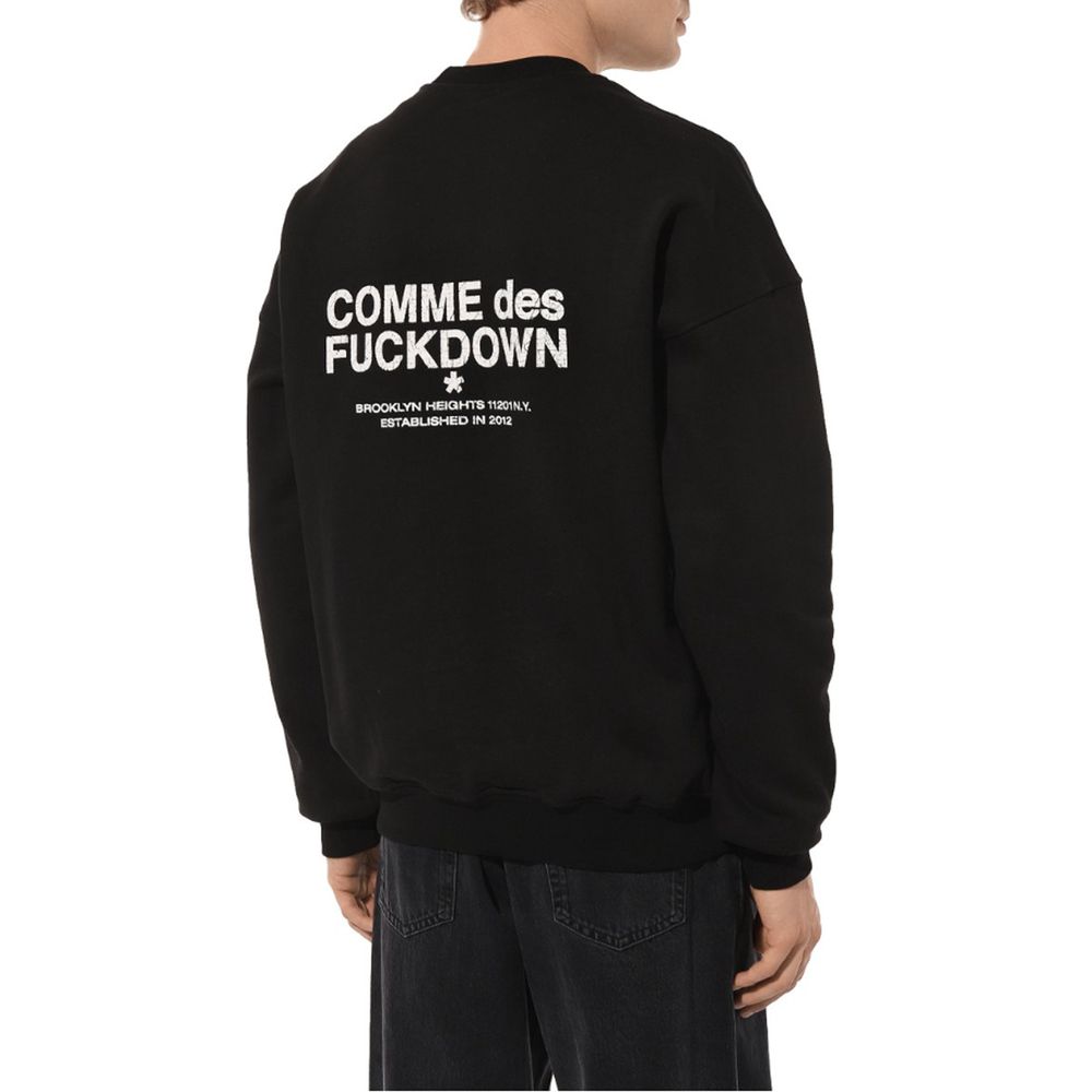 Comme Des Fuckdown Black Cotton Sweater Comme Des Fuckdown