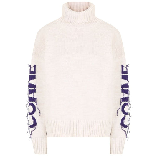 Comme Des Fuckdown Beige Acrylic Sweater Comme Des Fuckdown