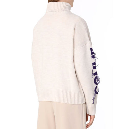 Comme Des Fuckdown Beige Acrylic Sweater Comme Des Fuckdown