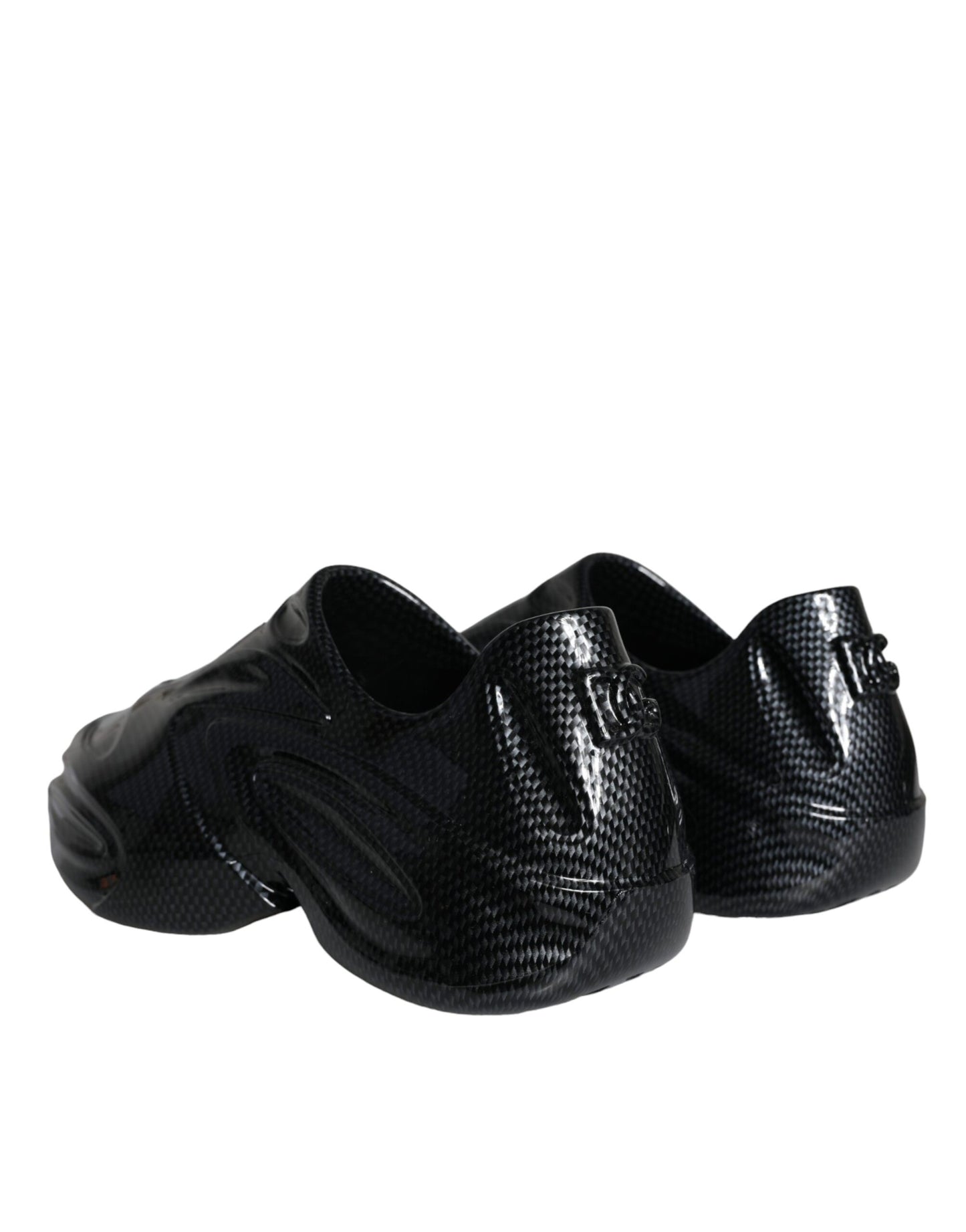 Dolce & Gabbana Black Foiled Rubber Toy Low Top Men Sneakers Shoes Dolce & Gabbana