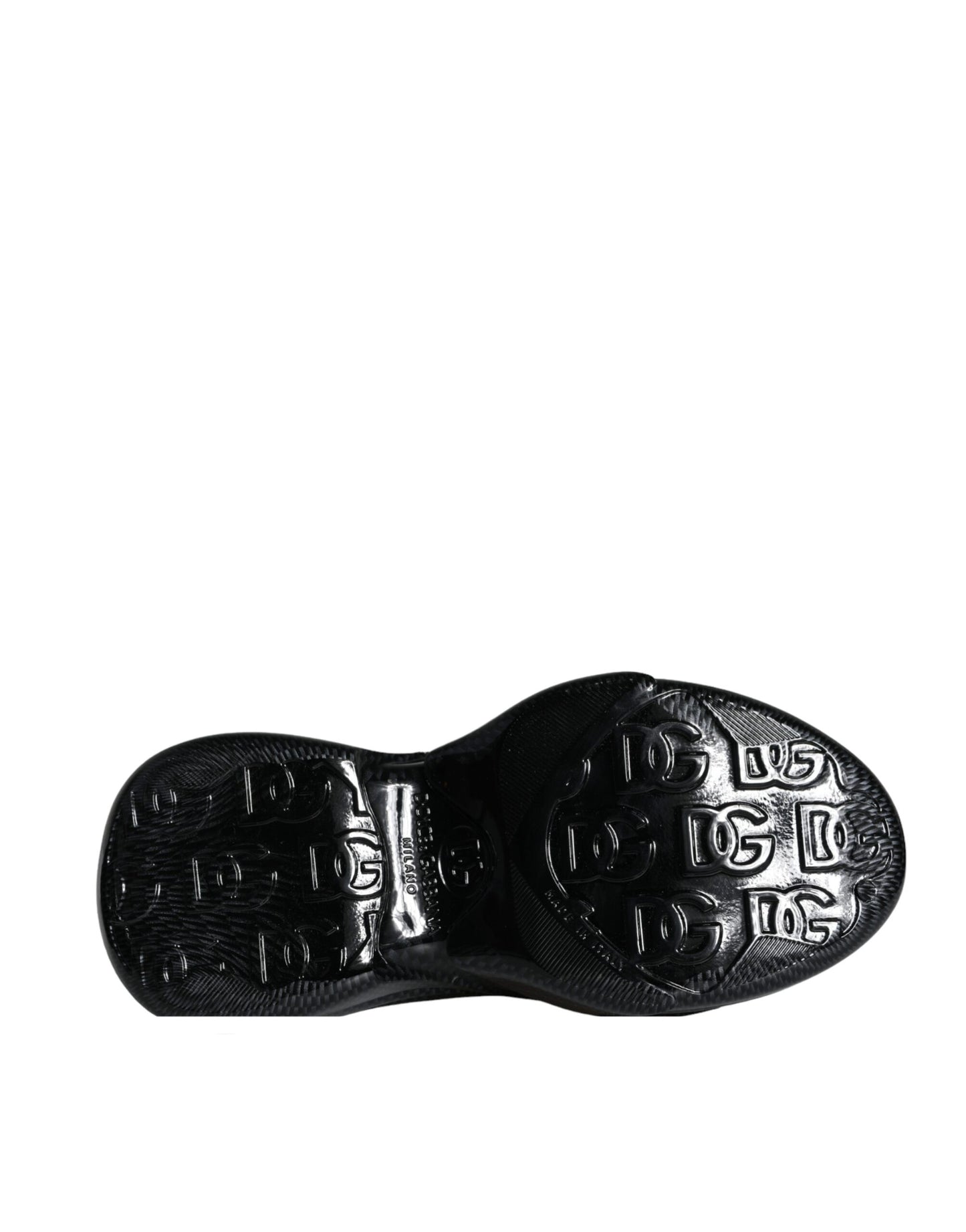 Dolce & Gabbana Black Foiled Rubber Toy Low Top Men Sneakers Shoes Dolce & Gabbana